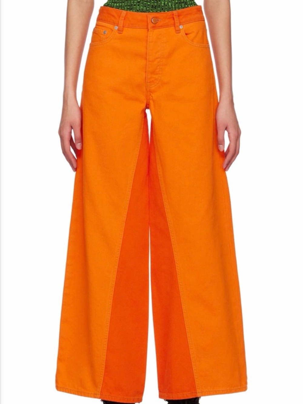 GANNI Orange Jozey Jeans